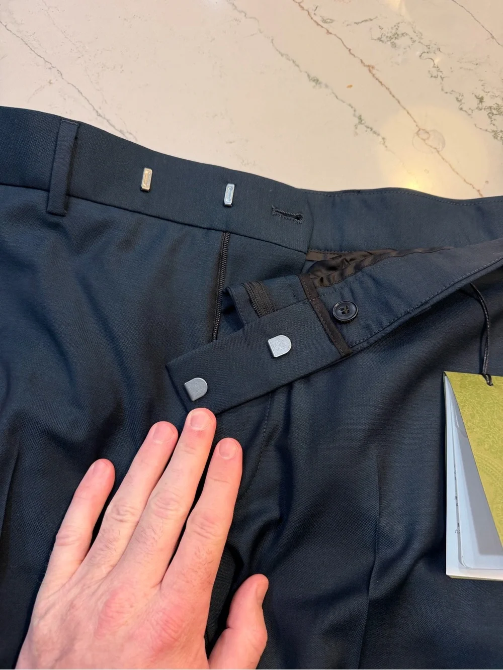 Men’s Gucci Dark Green/Blue Slacks (sz 54 euro= 36us)